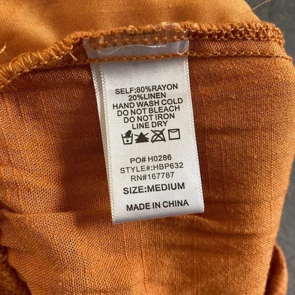 Hunter & Brown linen blended pants size medium preowned - Picture 4 of 8